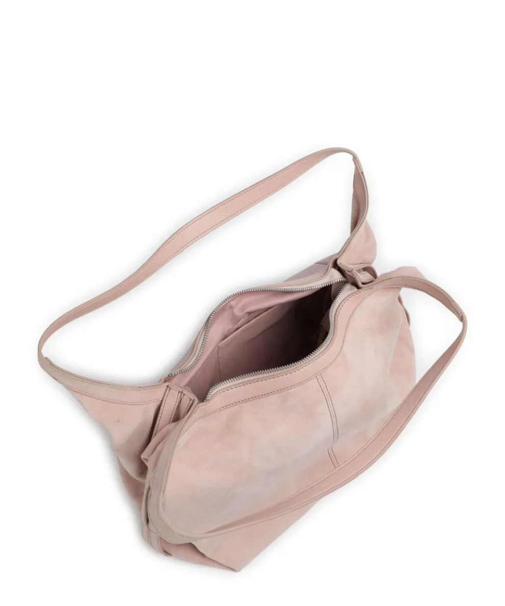 Best to come Beuteltasche aufgerautes Leder rosa