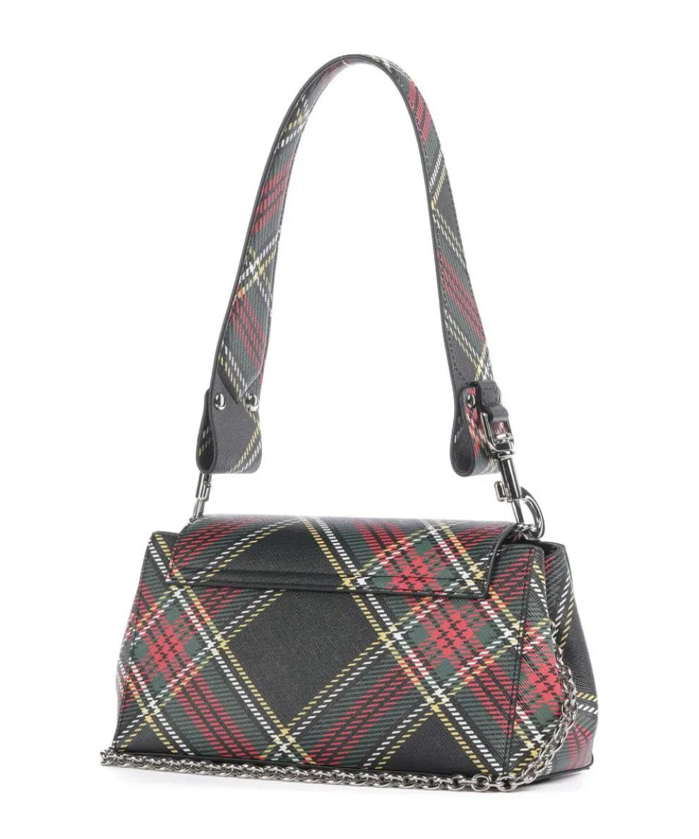 Hazel Saffiano Printed Medium Schultertasche Lederimitat schwarz