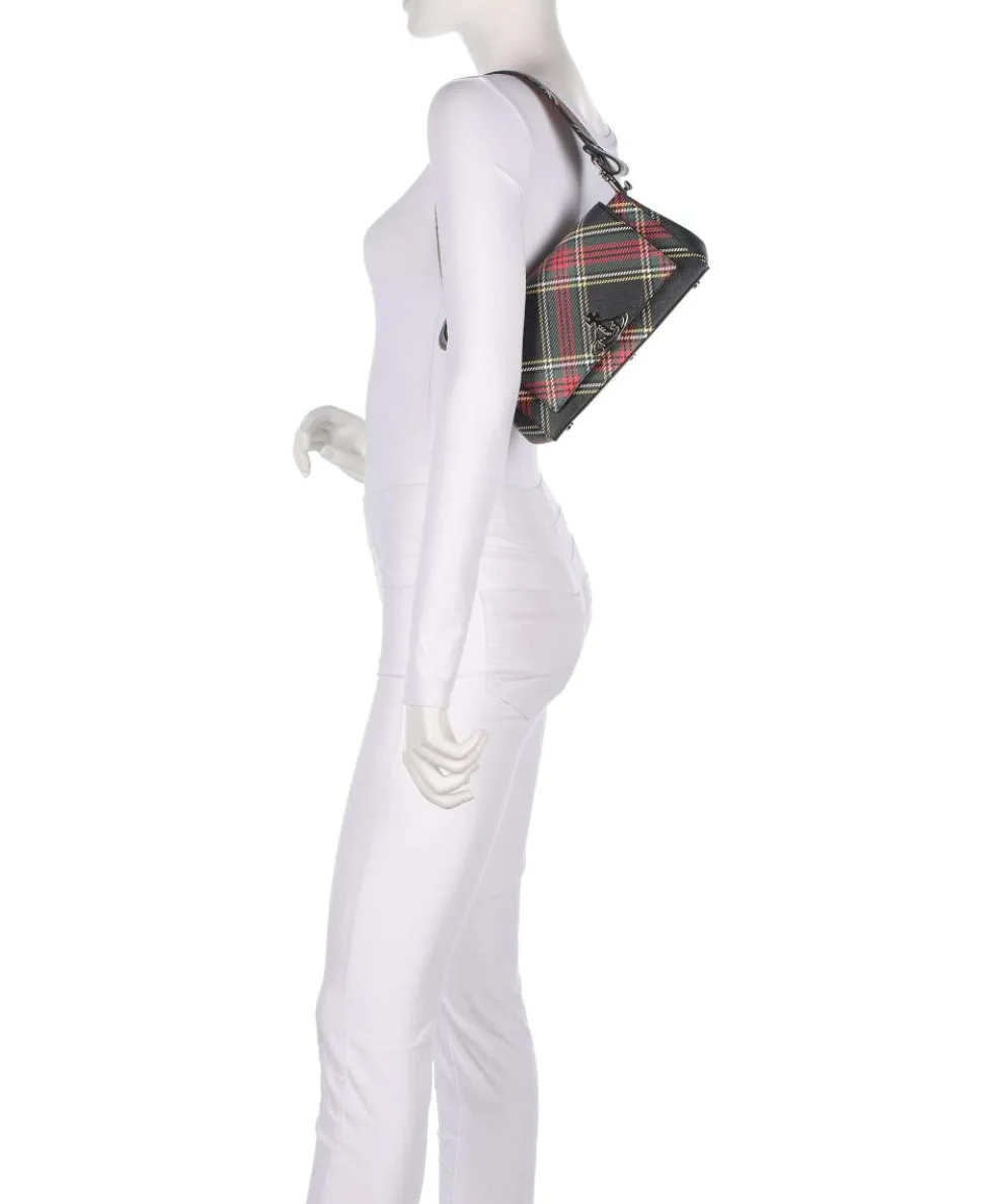 Hazel Saffiano Printed Medium Schultertasche Lederimitat schwarz