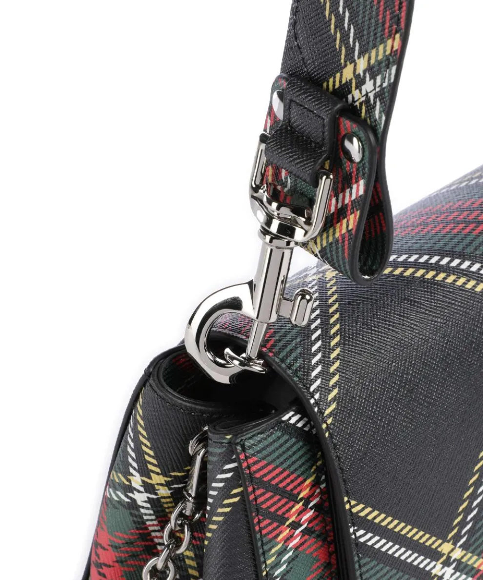 Hazel Saffiano Printed Medium Schultertasche Lederimitat schwarz