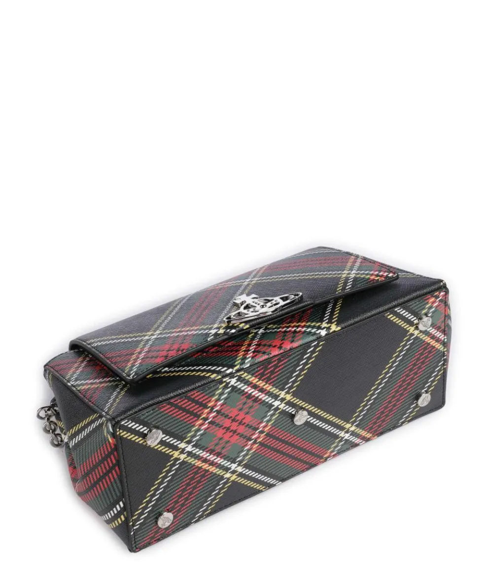 Hazel Saffiano Printed Medium Schultertasche Lederimitat schwarz