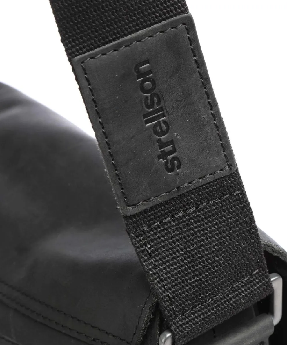 Richmond Schultertasche Leder schwarz