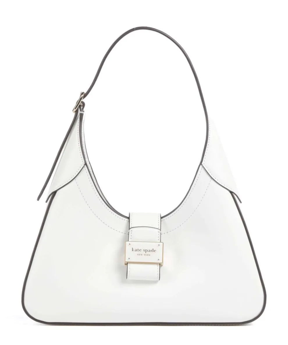 Nouveau Schultertasche fein genarbtes Rindsleder weiß