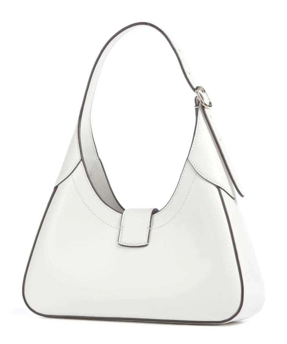 Nouveau Schultertasche fein genarbtes Rindsleder weiß