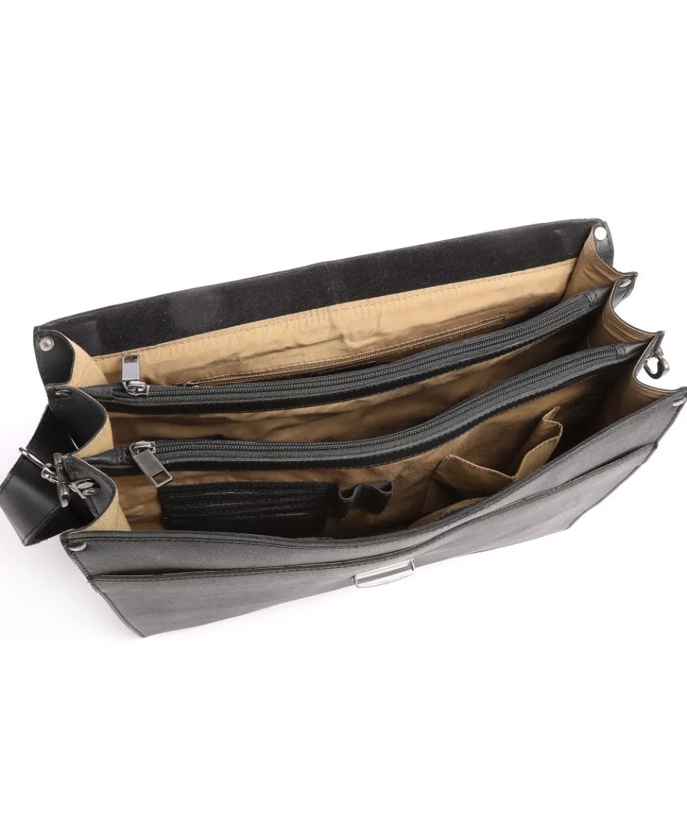 Vintage Dean Aktentasche Kalbsleder schwarz