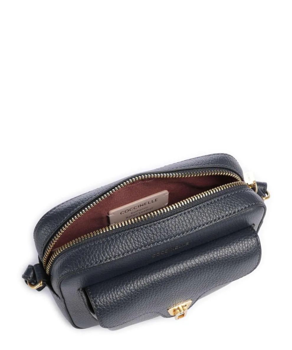 Beat Soft Umhängetasche genarbtes Rindsleder dunkelblau