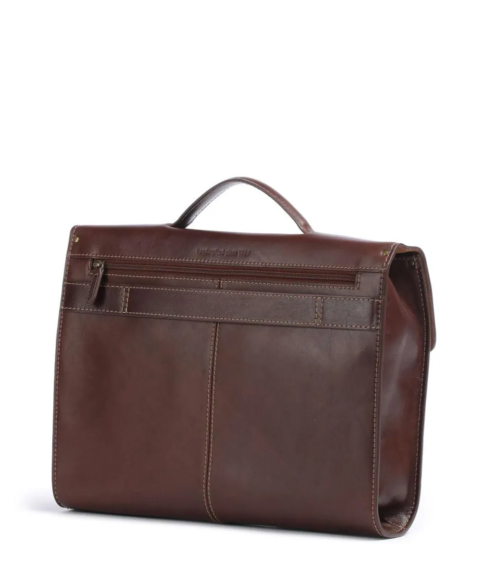 Toscana Aktentasche fein genarbtes Rindsleder braun