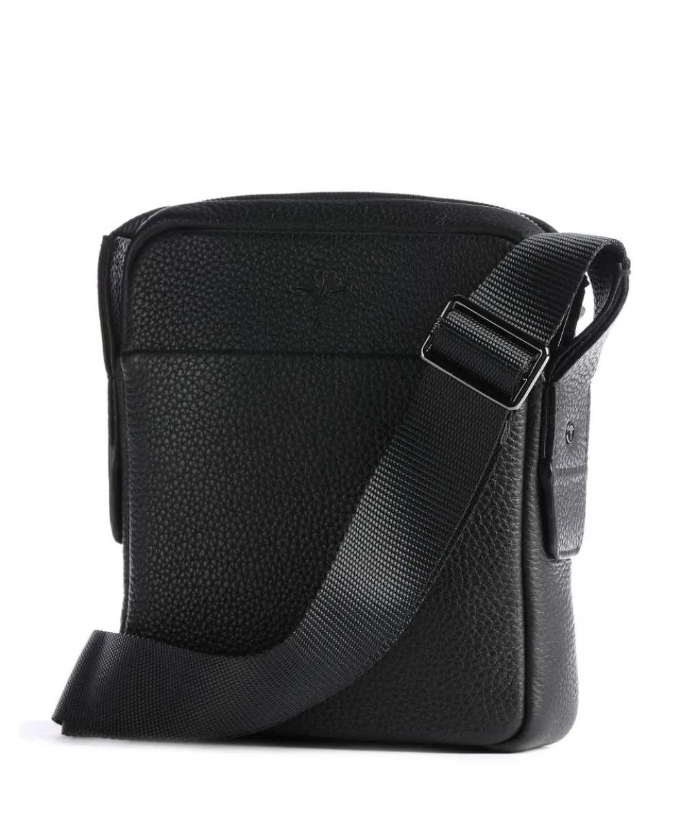 Cardona Luan Umhängetasche genarbtes Leder schwarz