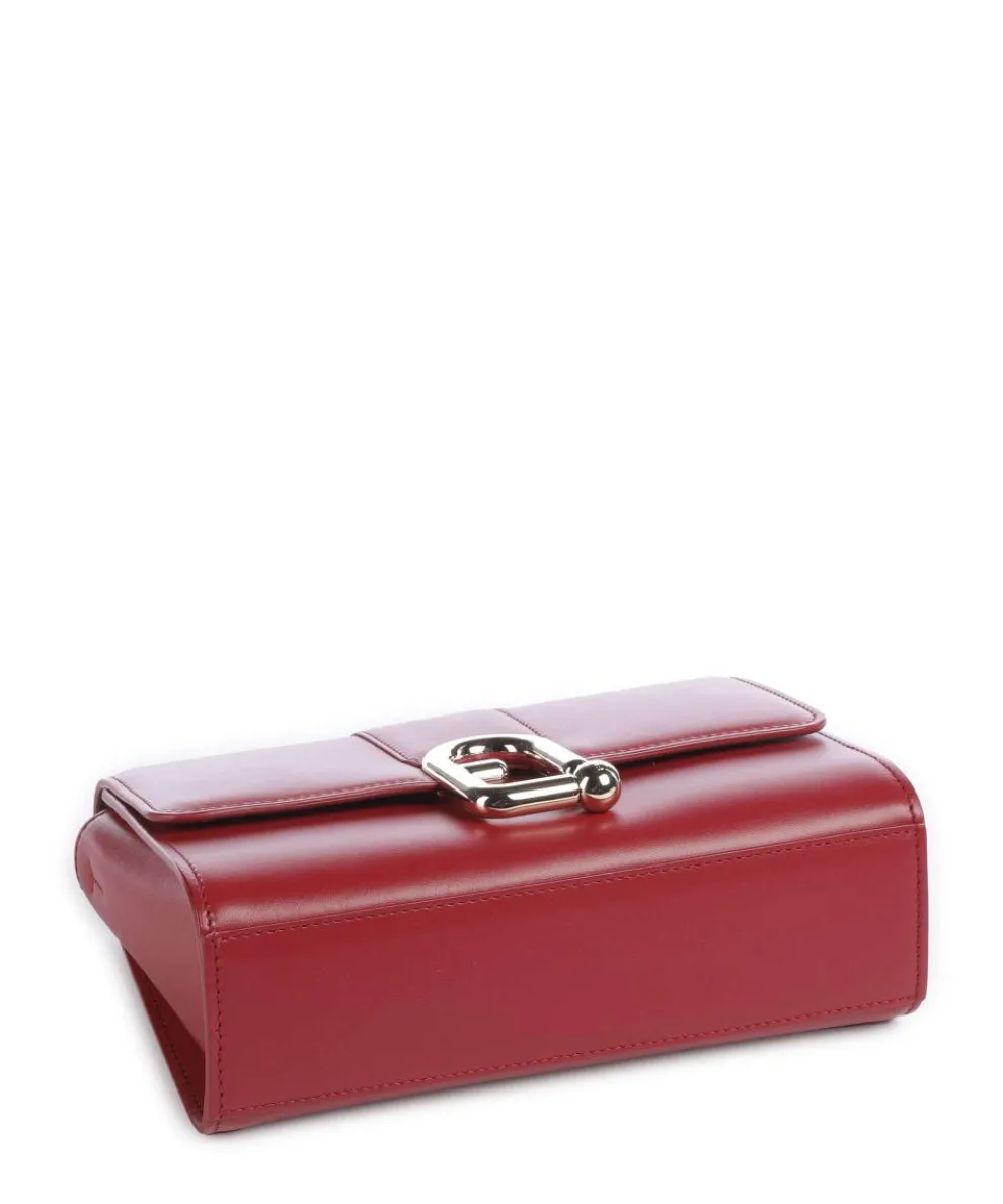Nuvola S Umhängetasche fein genarbtes Leder dunkelrot