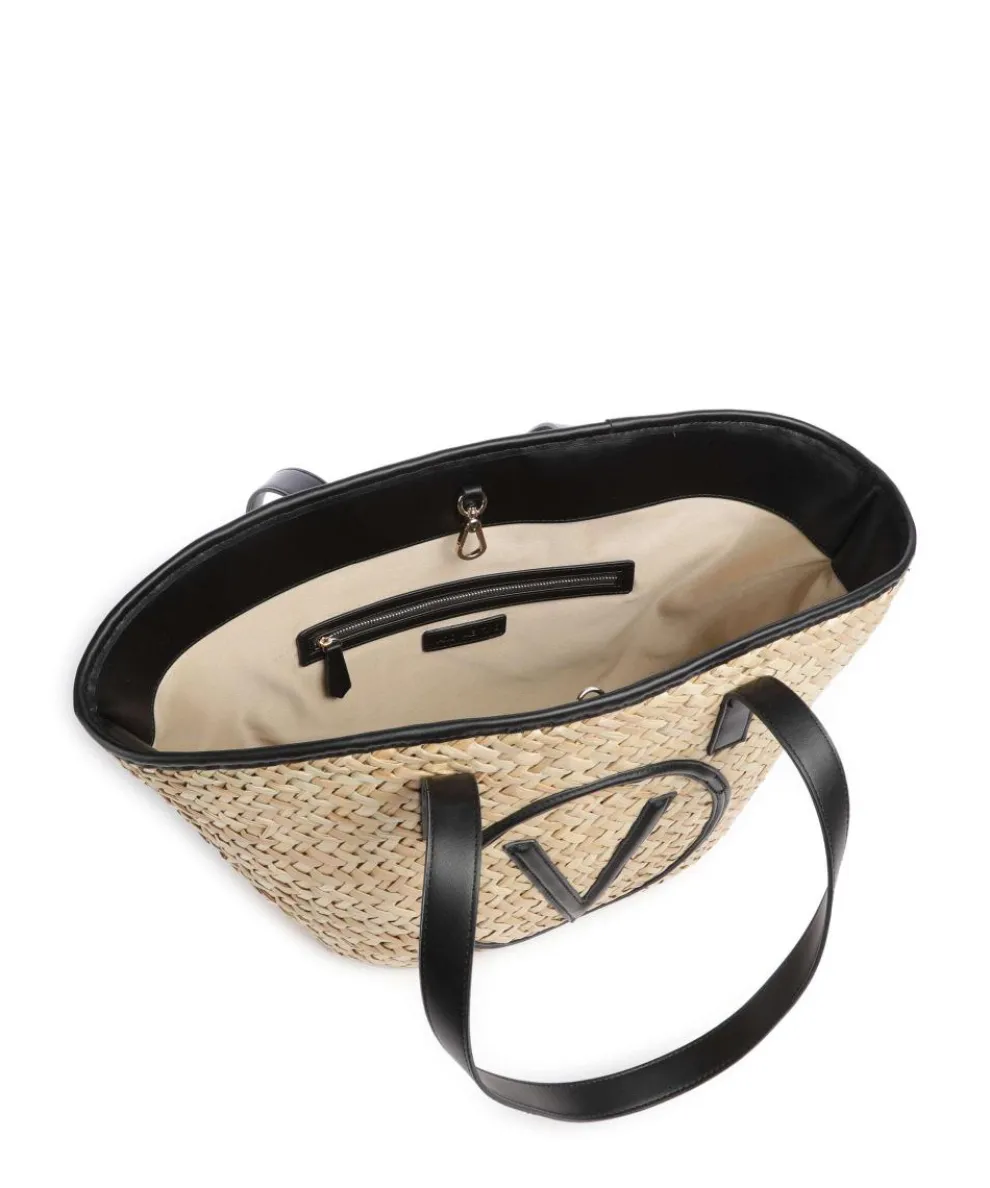 Samuela Shopper Bast beige/schwarz