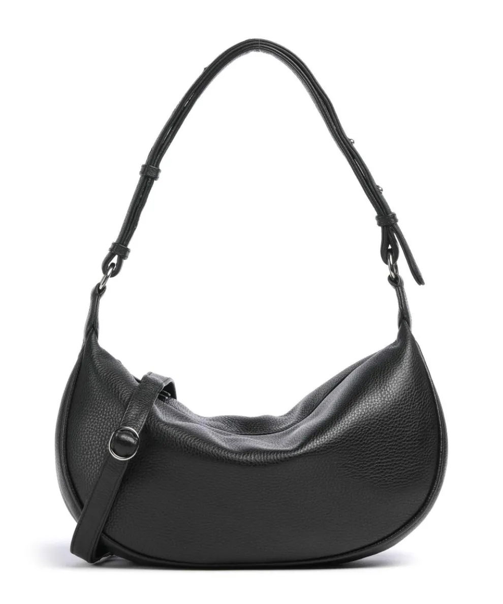 Muse Beuteltasche genarbtes Rindsleder schwarz