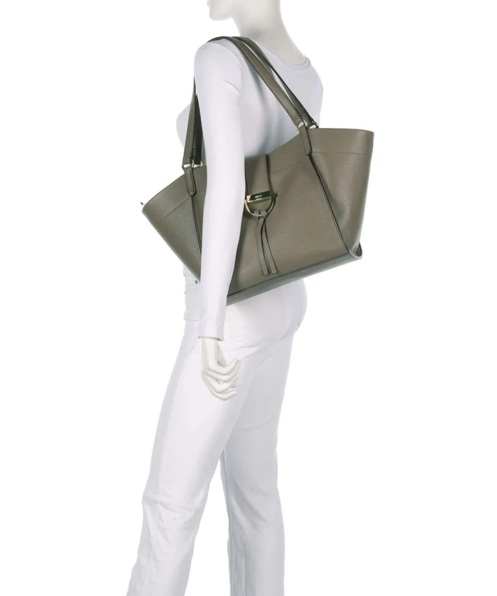 Agave Temi Shopper genarbtes Leder taupe