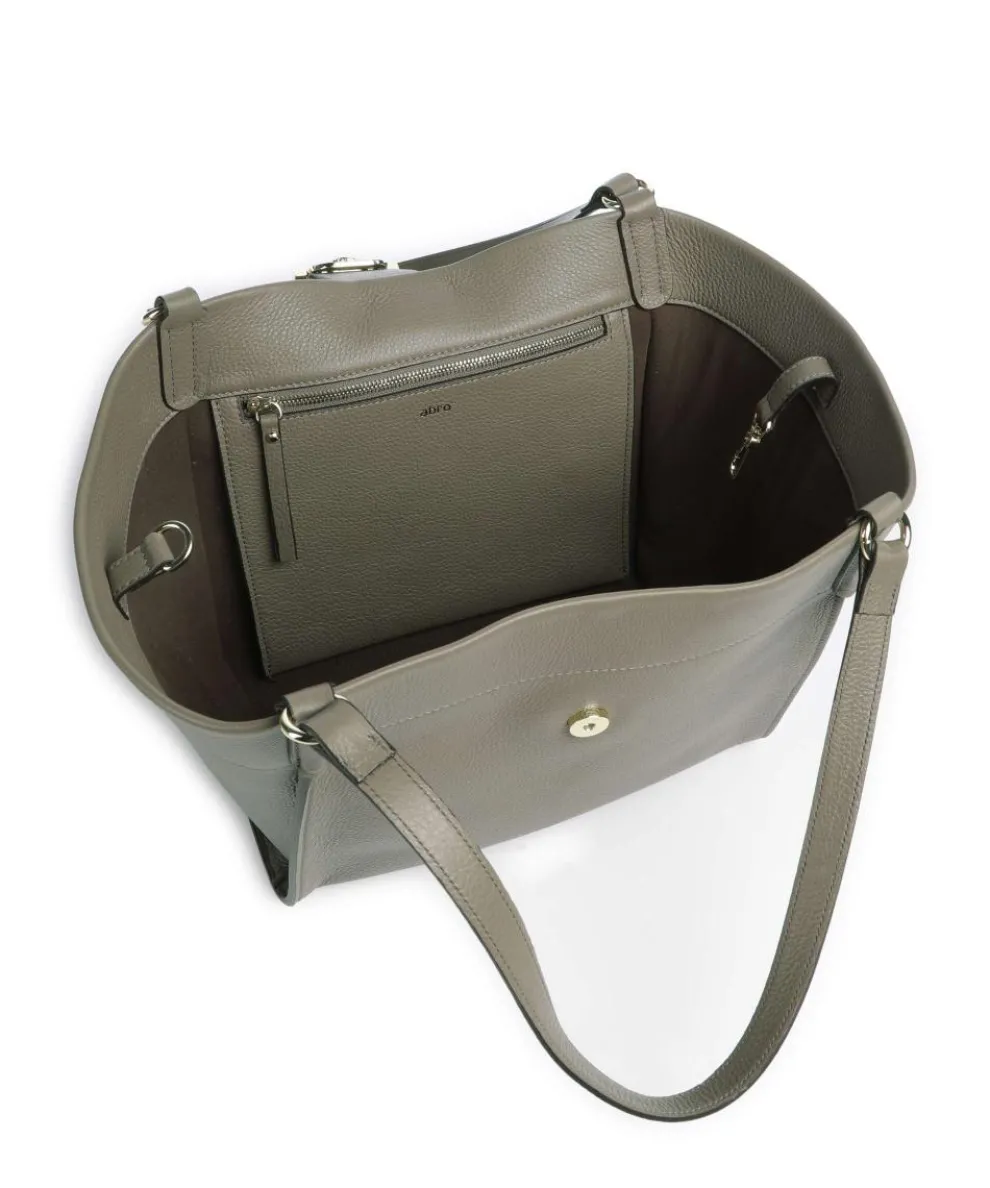 Agave Temi Shopper genarbtes Leder taupe