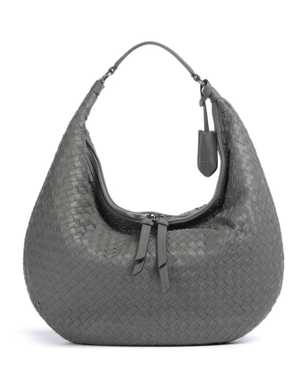 Piuma Nana Beuteltasche Lammleder grau