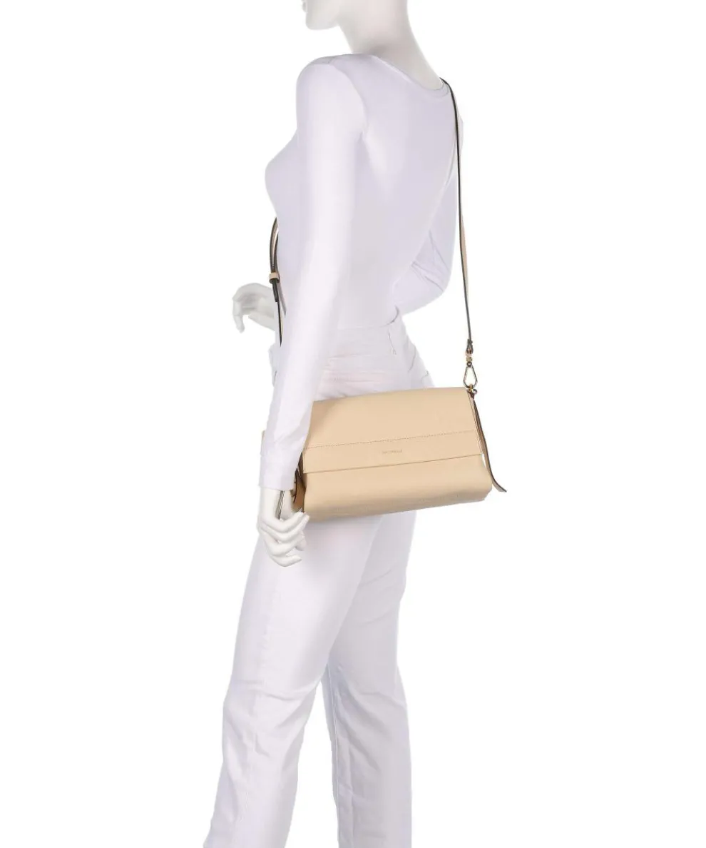 Boheme Grana Double Schultertasche genarbtes Rindsleder natur