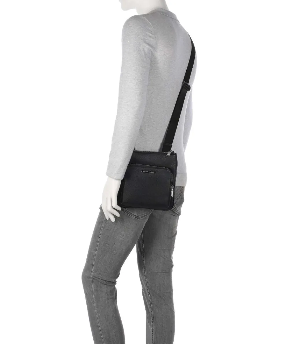 Okinawa Umhängetasche Lederimitat schwarz