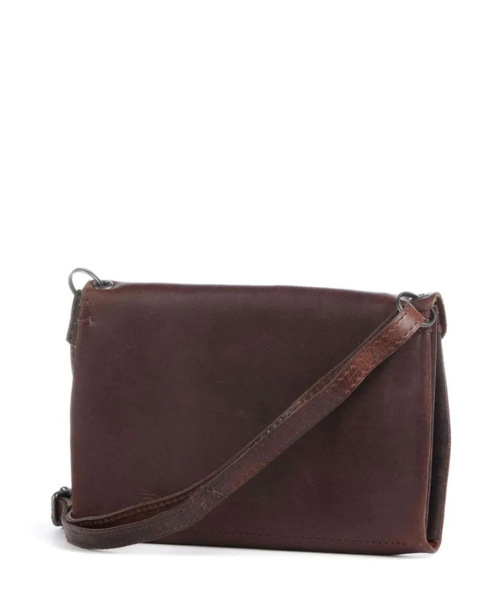 Fold Umhängetasche Rindsleder braun