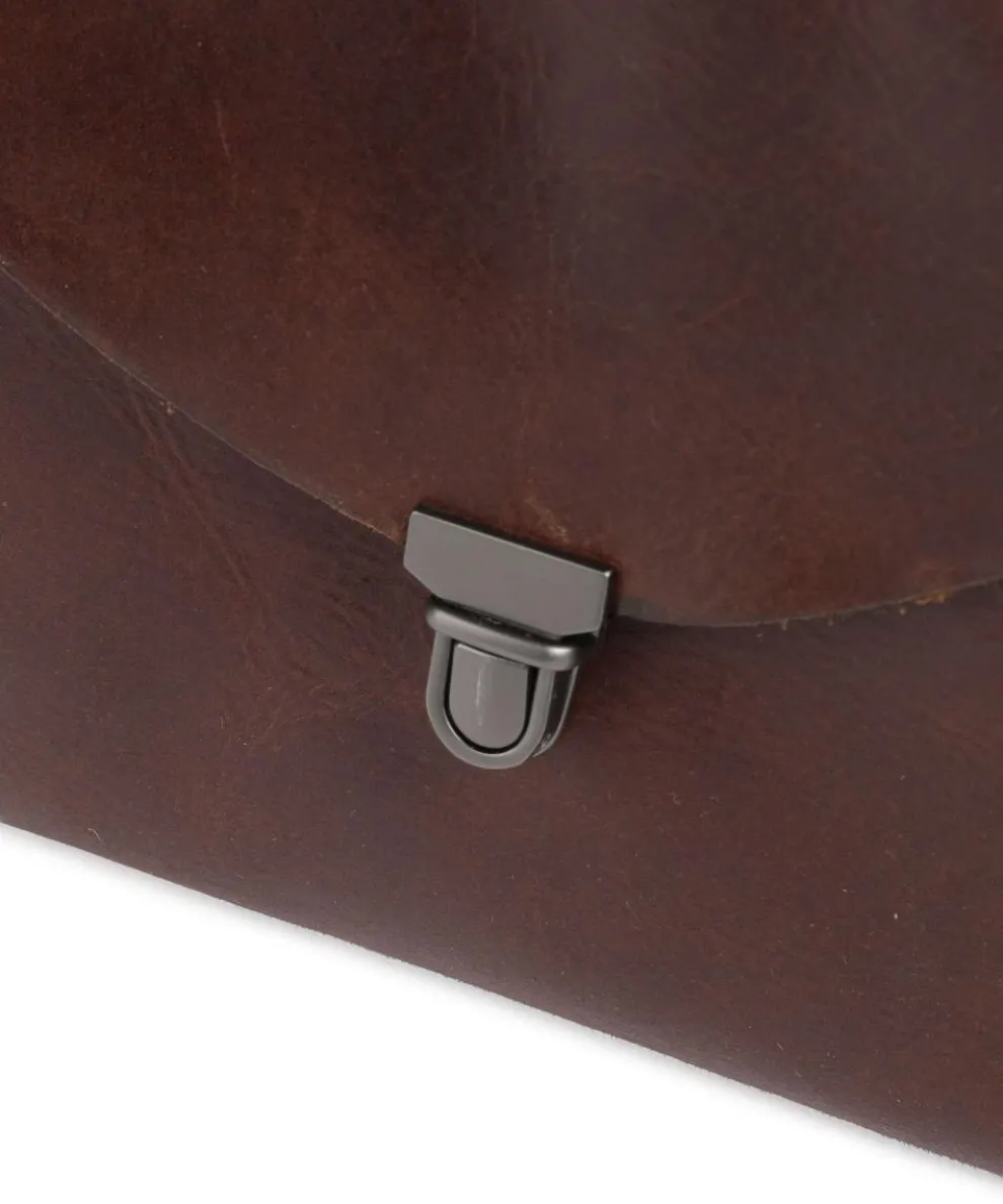 Fold Umhängetasche Rindsleder braun