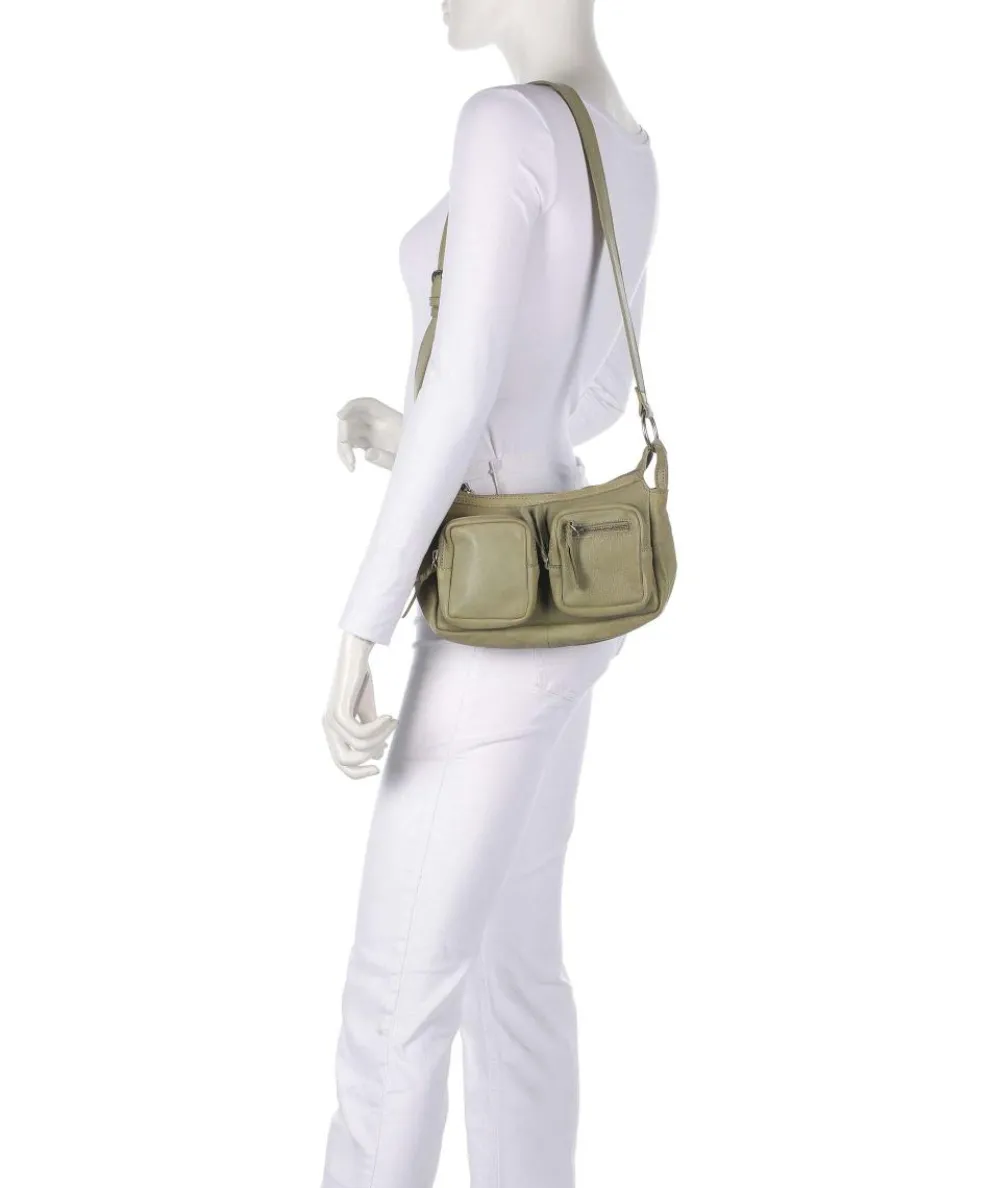 Salvatorianerplatz 4 Schultertasche genarbtes Rindsleder grün