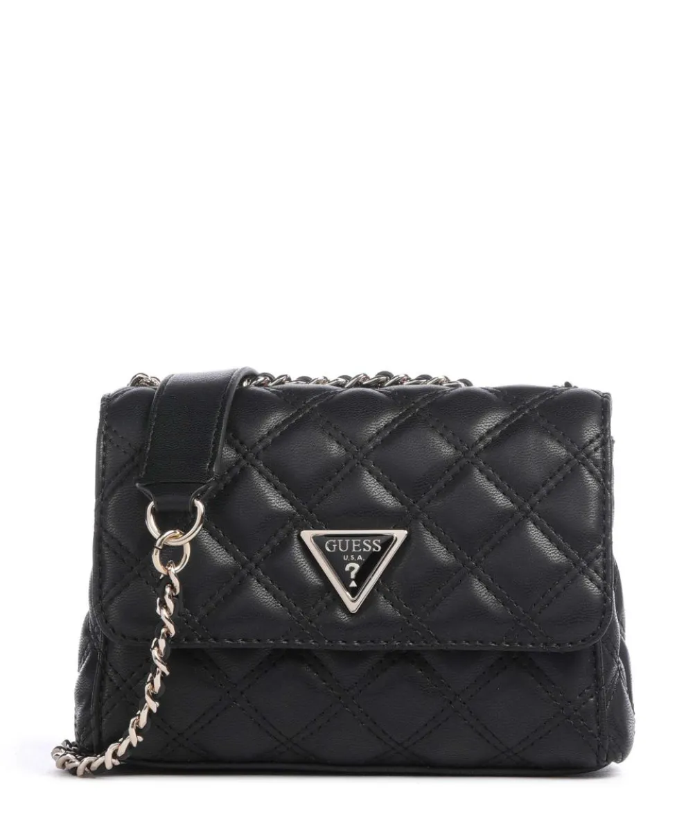 Giully Mini Schultertasche Lederimitat schwarz