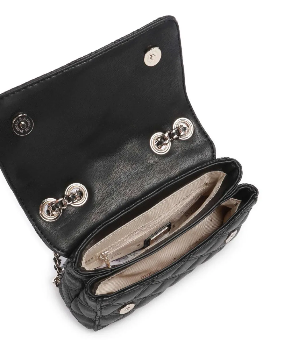 Giully Mini Schultertasche Lederimitat schwarz