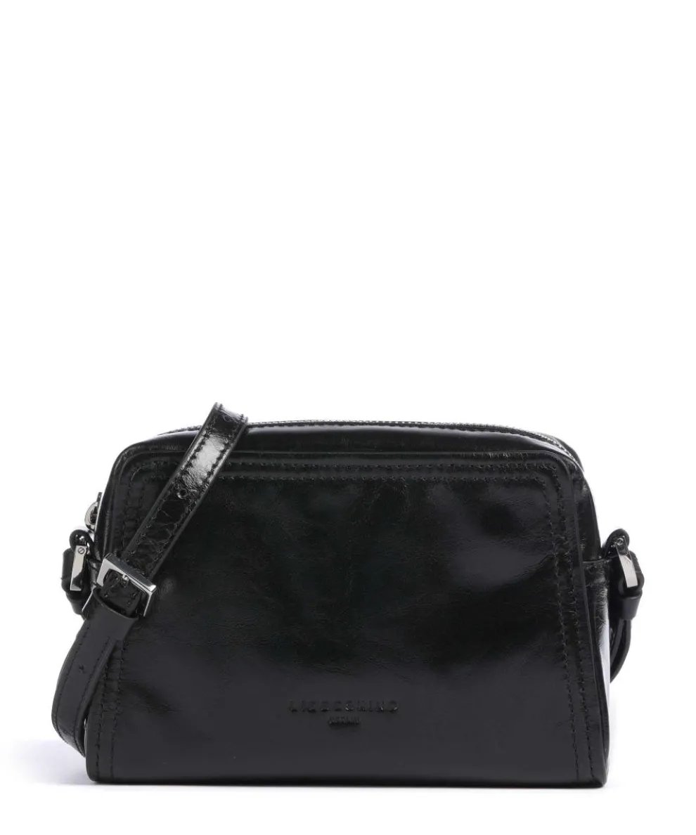 Chudy Paper Touch Crinkle S Umhängetasche Nappa Kalbsleder schwarz