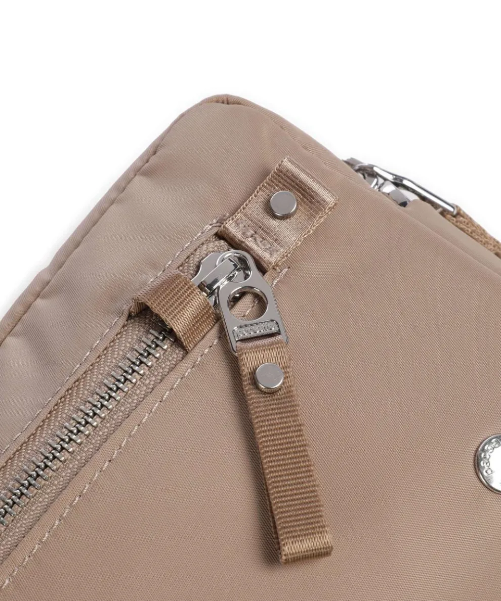 3 in 1 Umhängetasche recyceltes Polyester beige