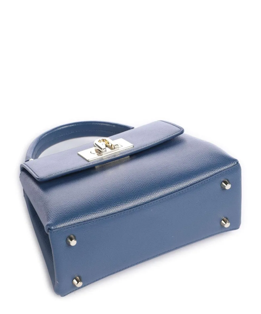 1927 Mini Handtasche genarbtes Leder dunkelblau