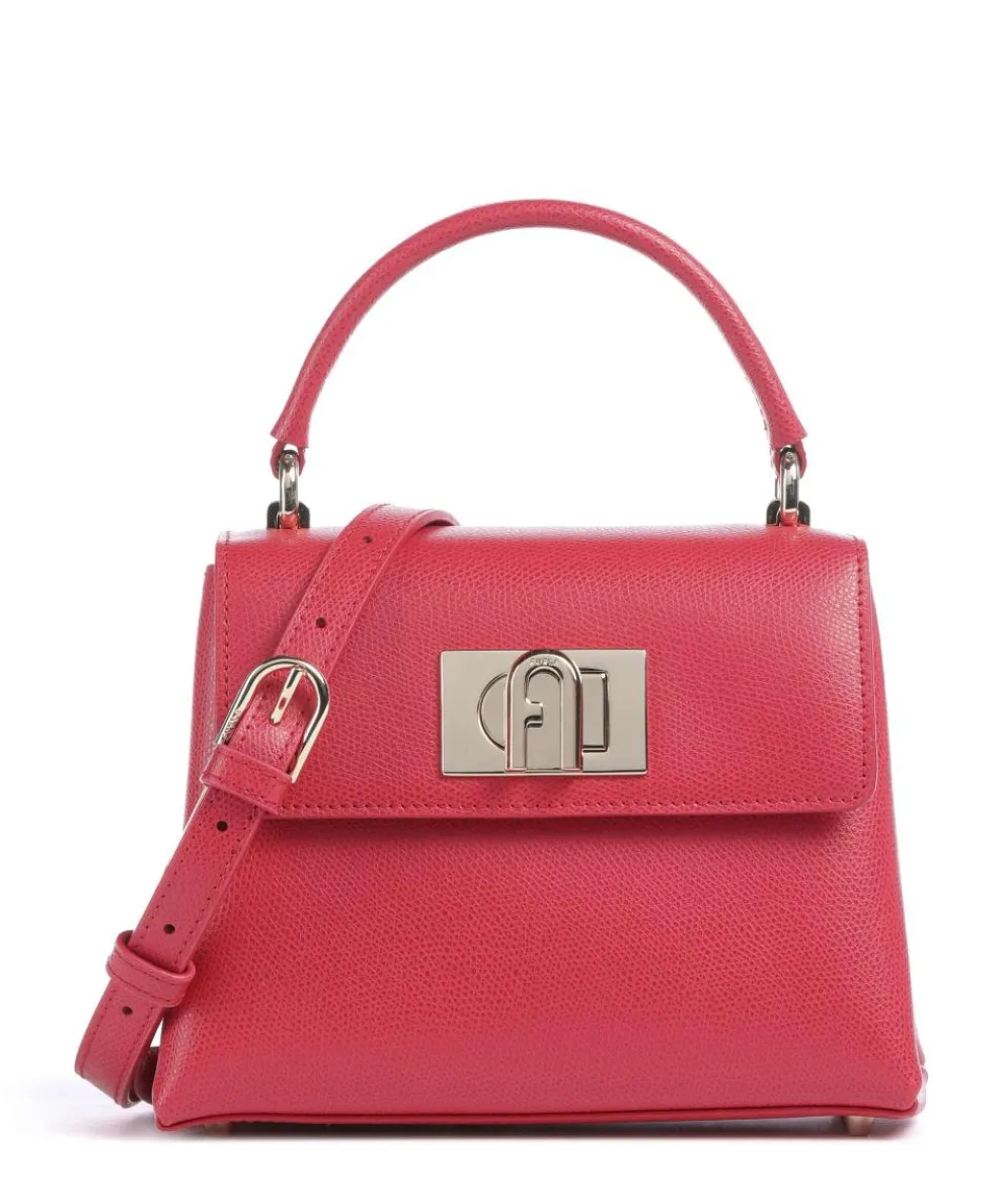 1927 Mini Handtasche genarbtes Leder fuchsia