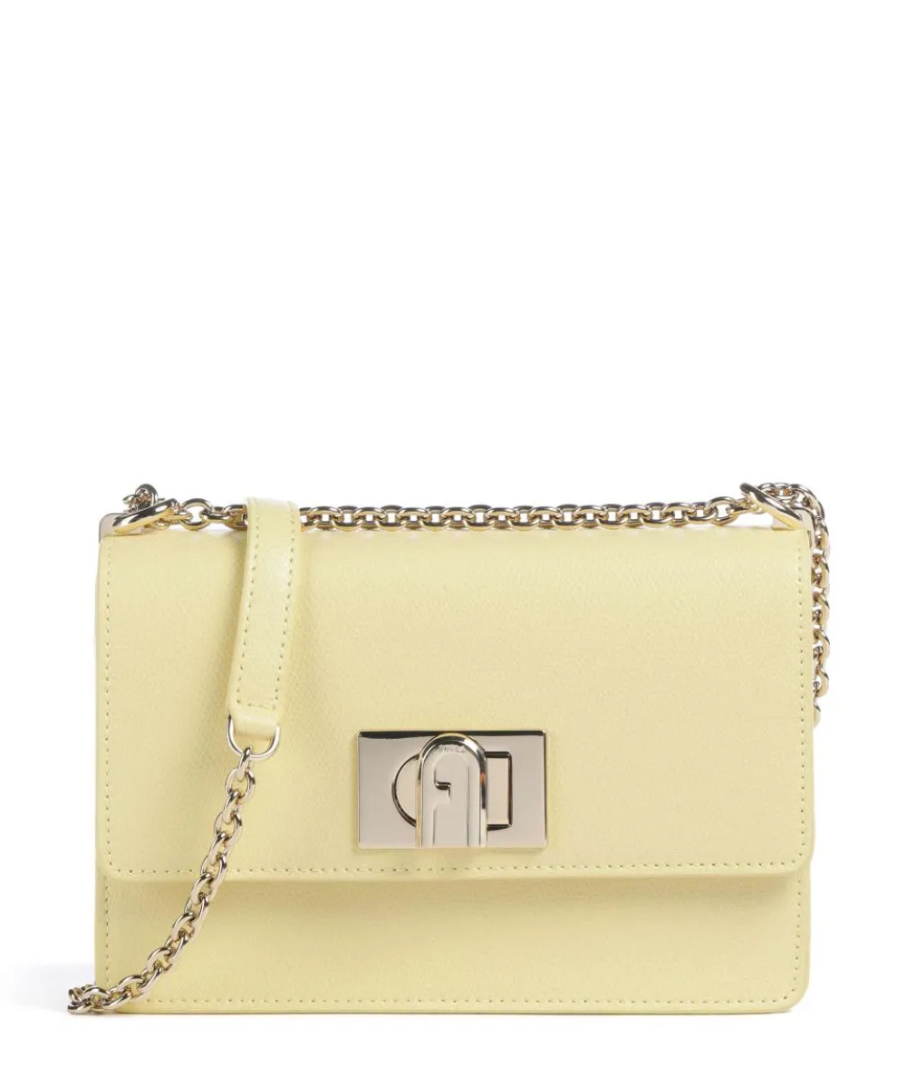 1927 Mini Schultertasche genarbtes Rindsleder gelb