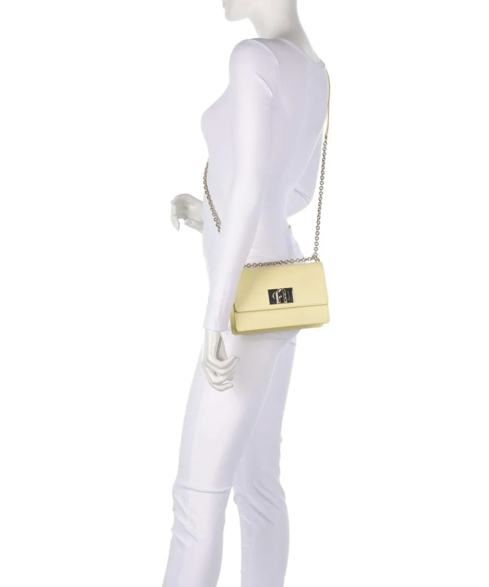 1927 Mini Schultertasche genarbtes Rindsleder gelb