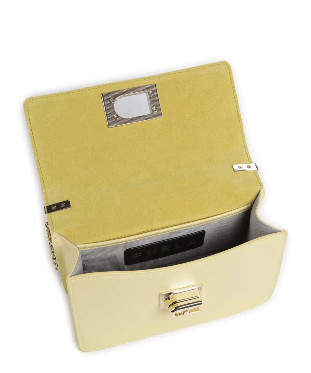1927 Mini Schultertasche genarbtes Rindsleder gelb