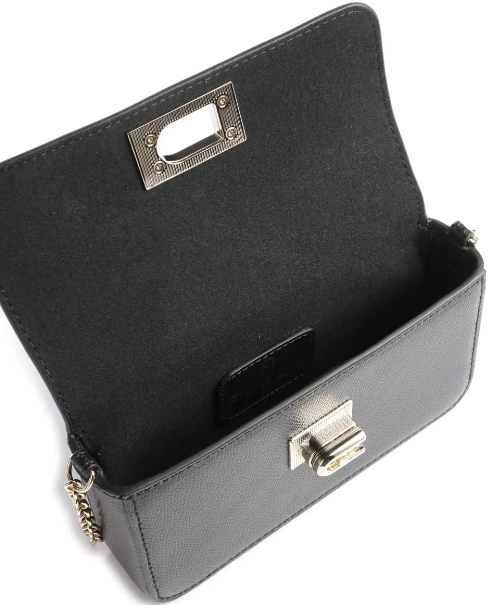 1927 Mini Umhängetasche genarbtes Leder schwarz
