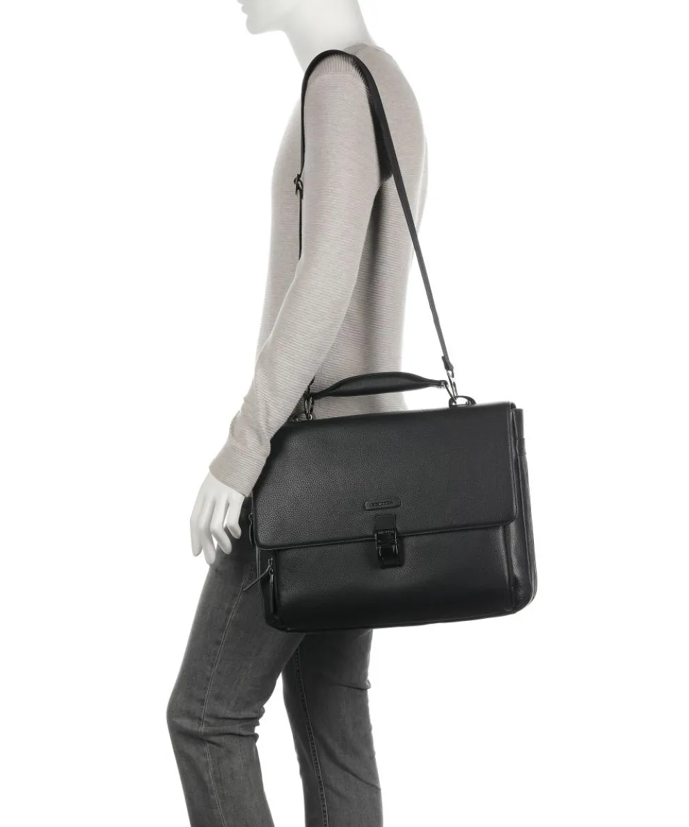 Collezione Modus Restyling Aktentasche 15″ genarbtes Rindsleder schwarz