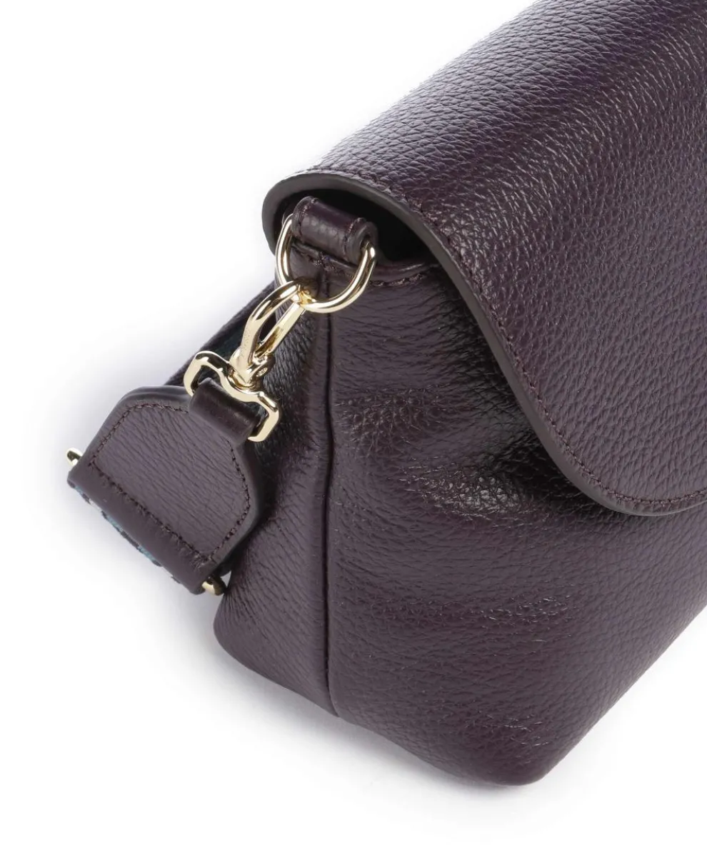 Paulina Umhängetasche Leder pflaume