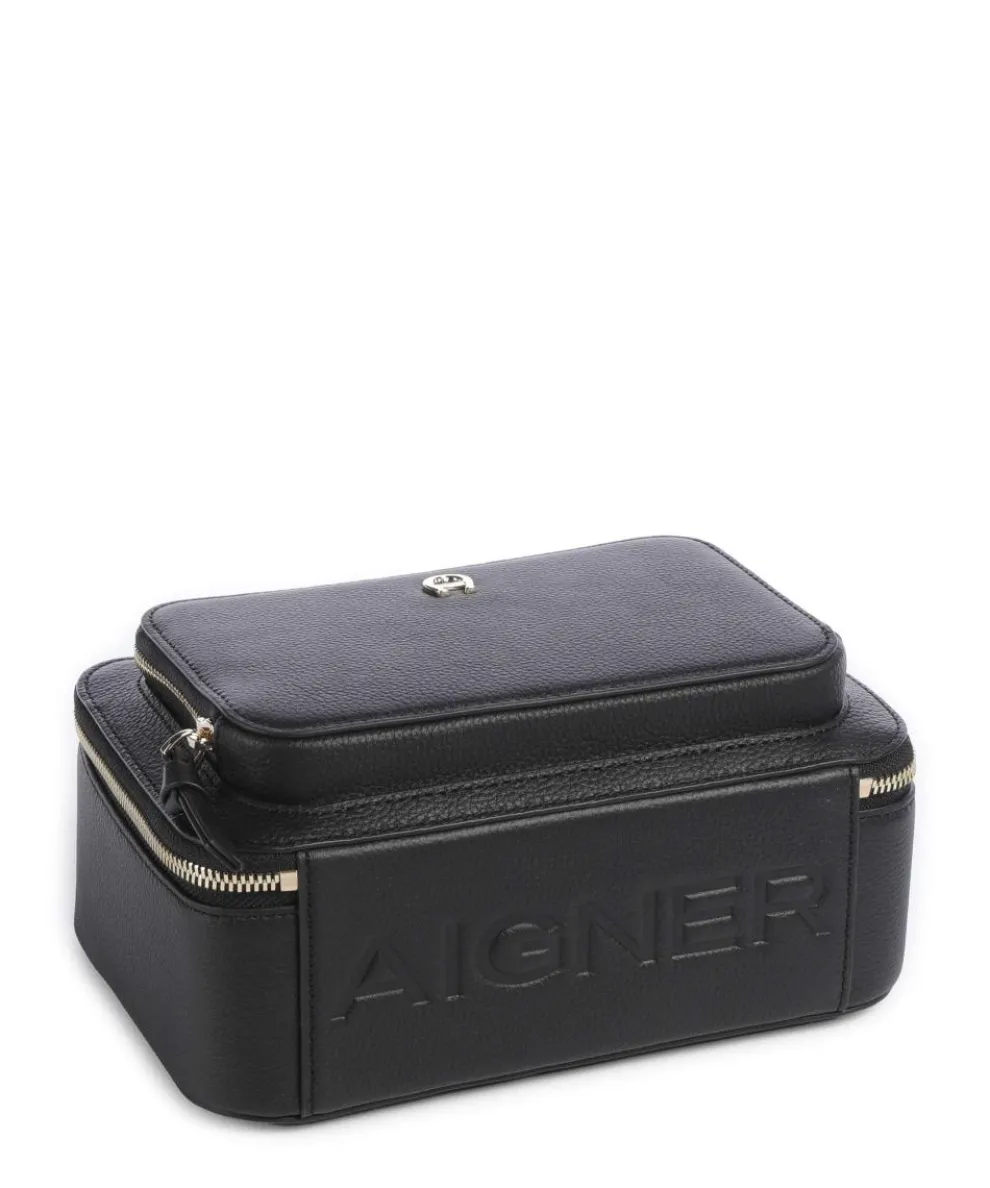 Zita S Umhängetasche genarbtes Rindsleder schwarz