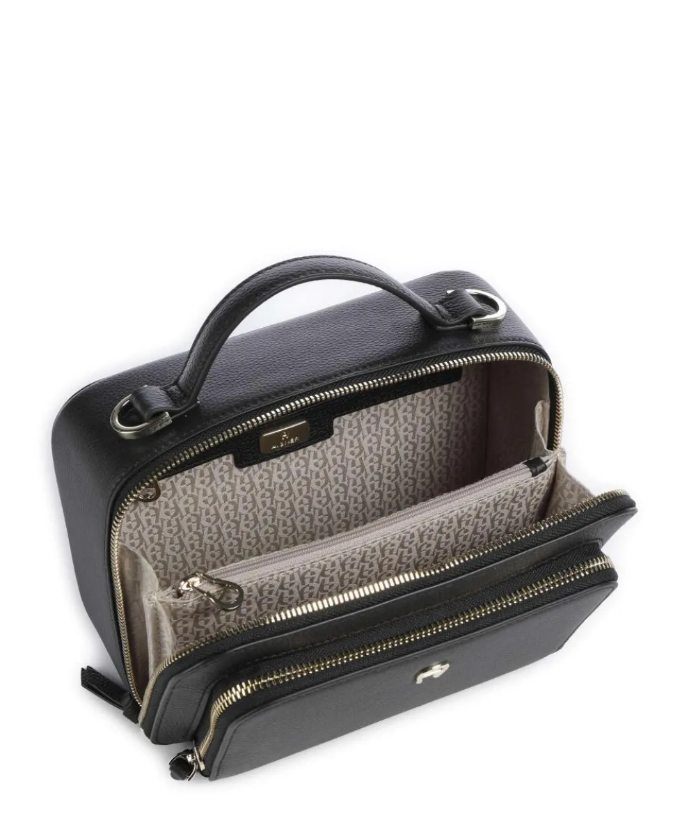 Zita S Umhängetasche genarbtes Rindsleder schwarz