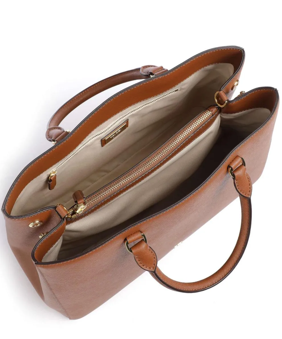 Hanna 37 Handtasche Saffiano-Rindsleder tan