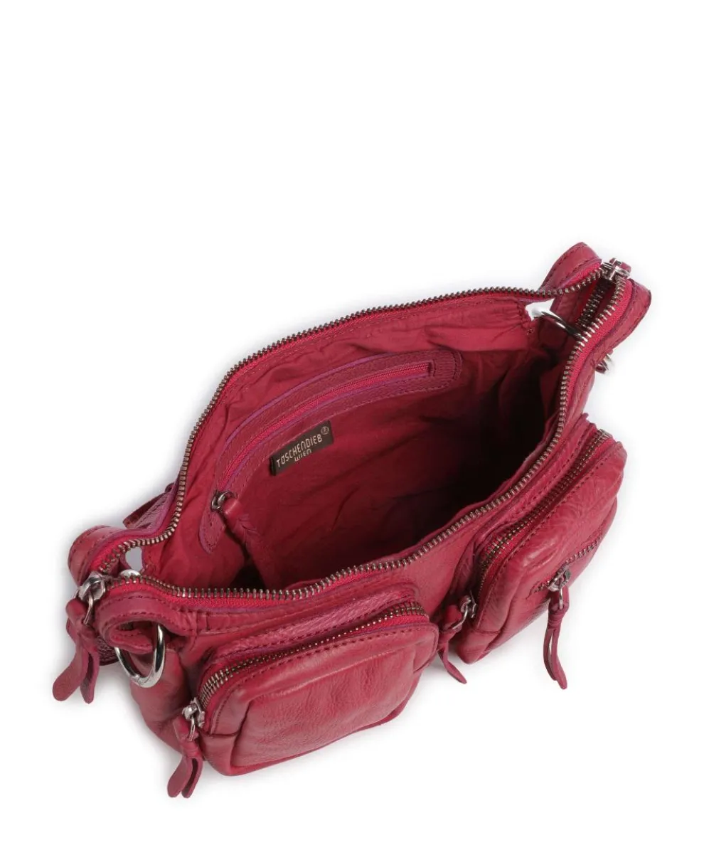 Salvatorianerplatz 4 Schultertasche genarbtes Rindsleder pink