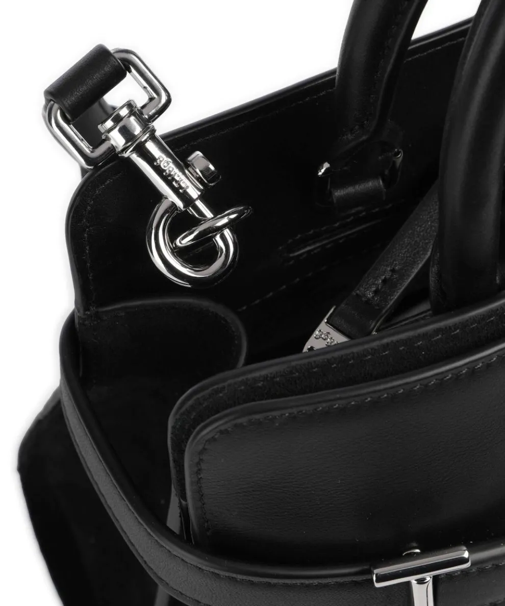 Emilie Handtasche fein genarbtes Rindsleder schwarz