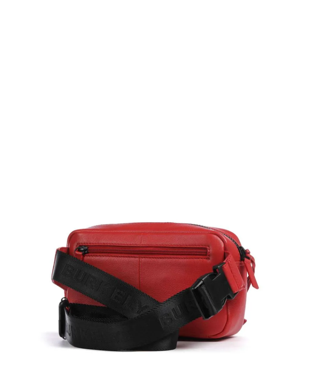 Minimal Mason Umhängetasche genarbtes Leder rot