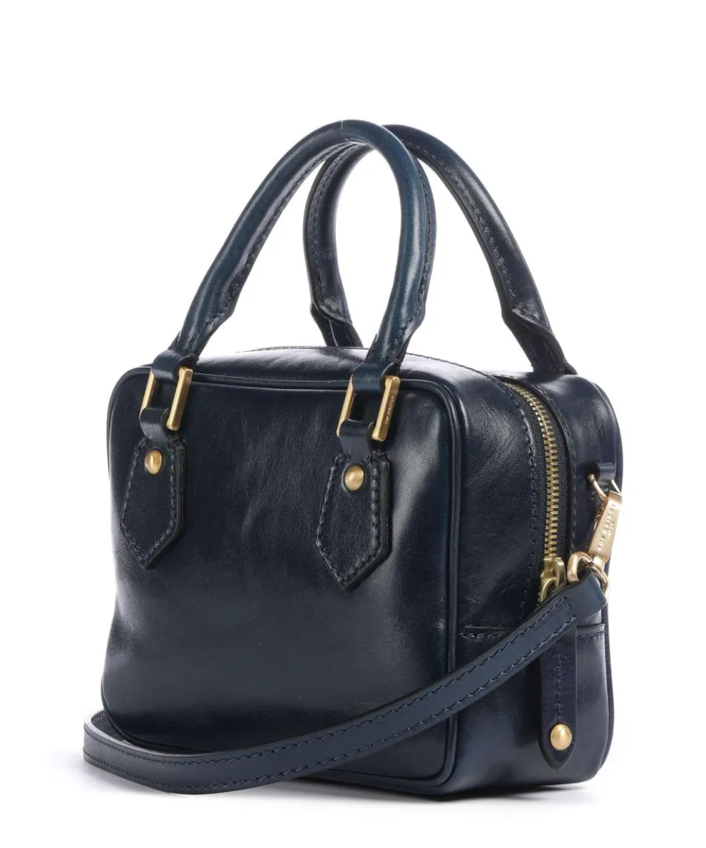 Stodo Handtasche fein genarbtes Rindsleder dunkelblau