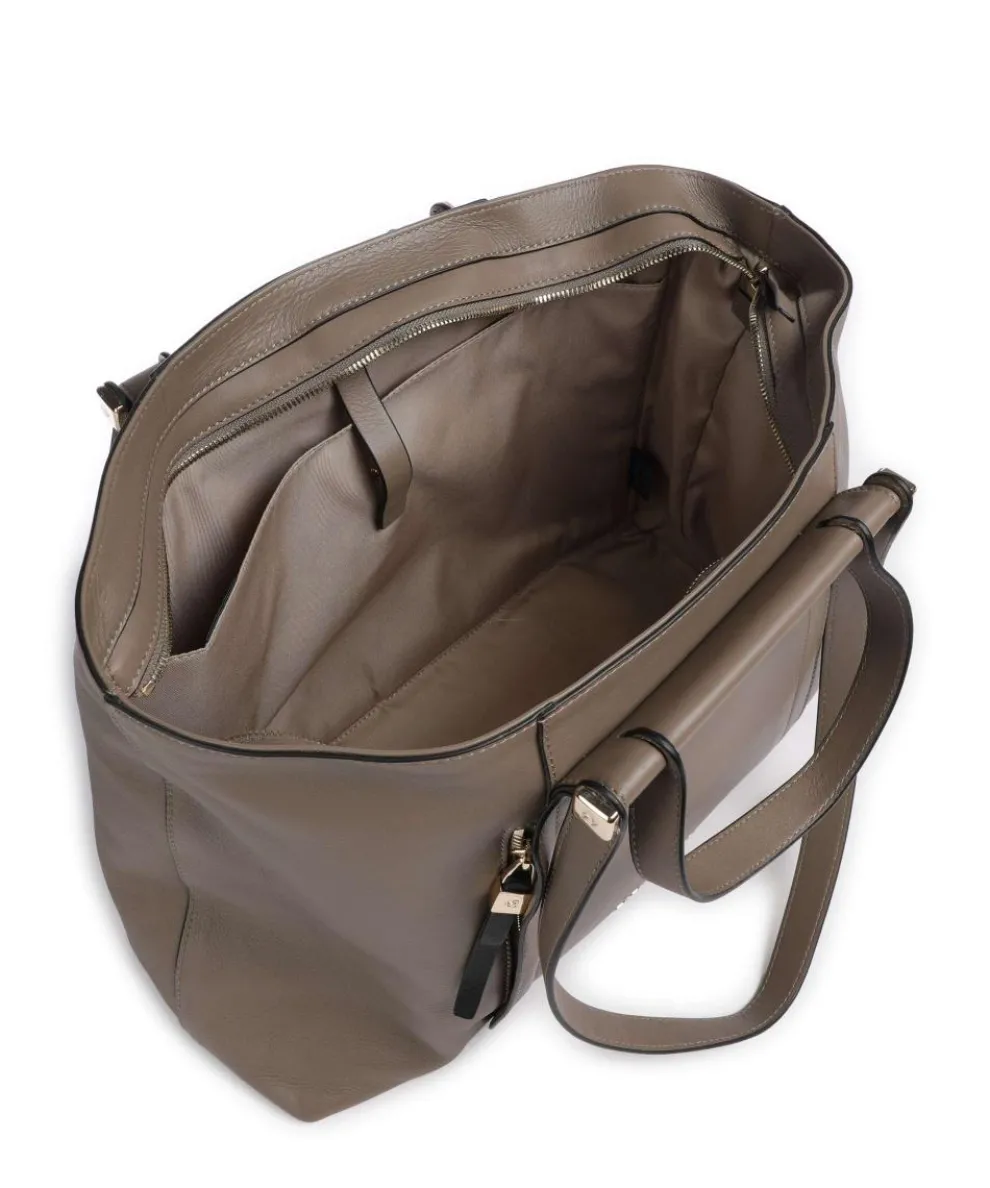 Circle Shopper 15″ fein genarbtes Rindsleder taupe