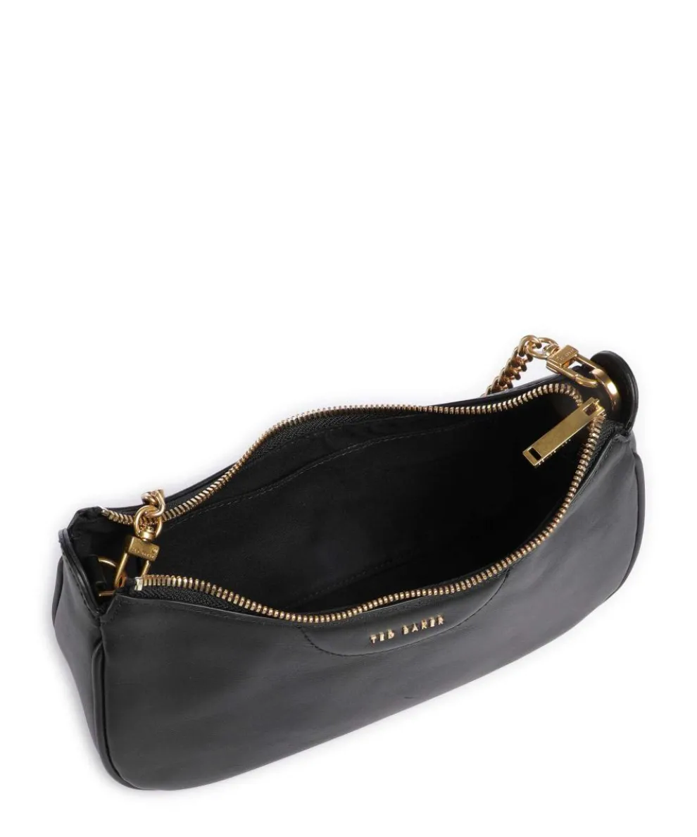 Essiy Schultertasche fein genarbtes Rindsleder schwarz