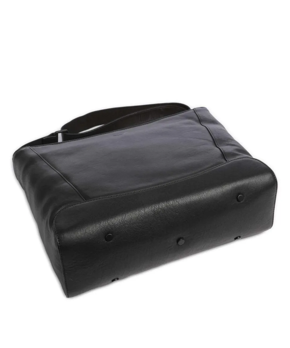 4Seasons Gabriela Schultertasche fein genarbtes Leder schwarz