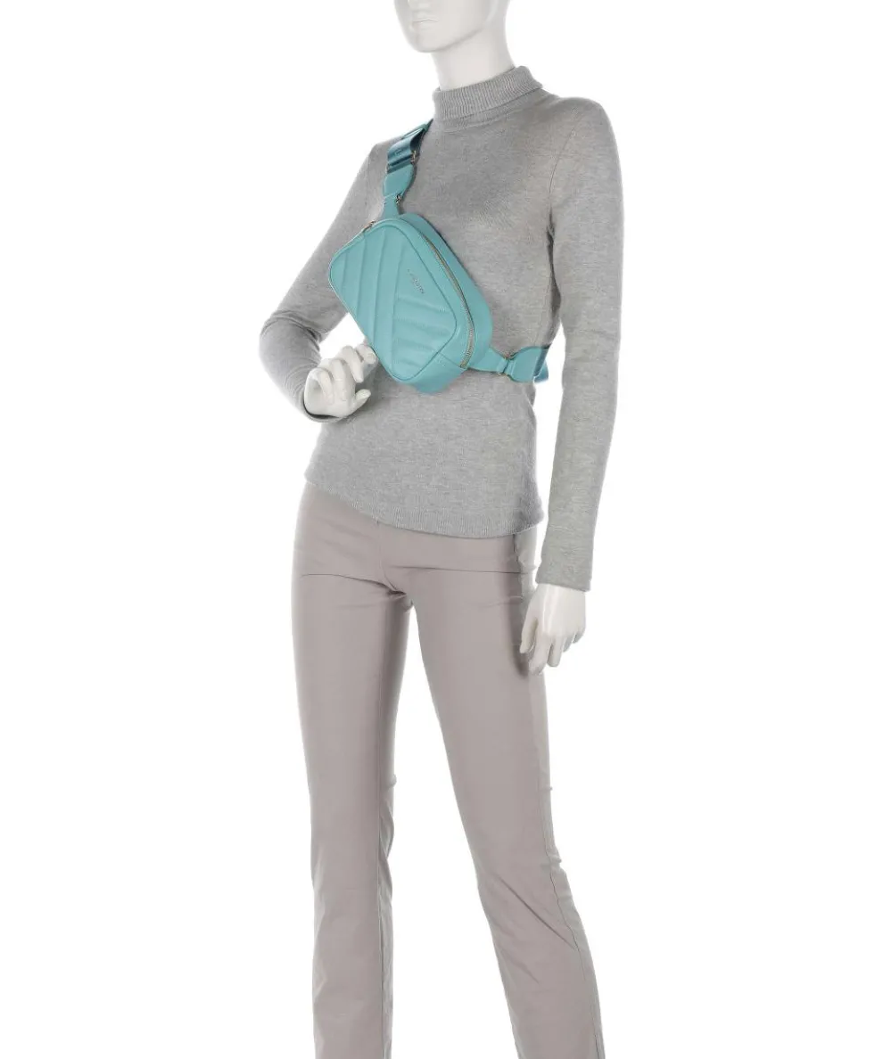 Soft Matelassé Gürteltasche weiches Rindsleder hellblau