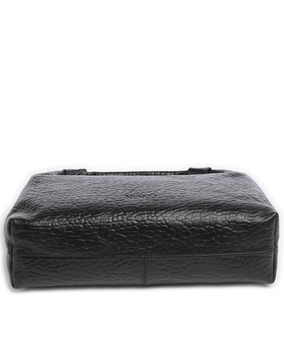 New Zealand Dandy Beuteltasche geprägtes Leder schwarz