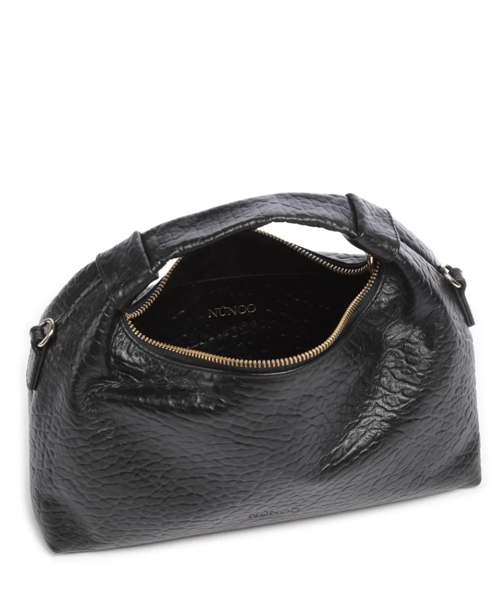 New Zealand Dandy Beuteltasche geprägtes Leder schwarz