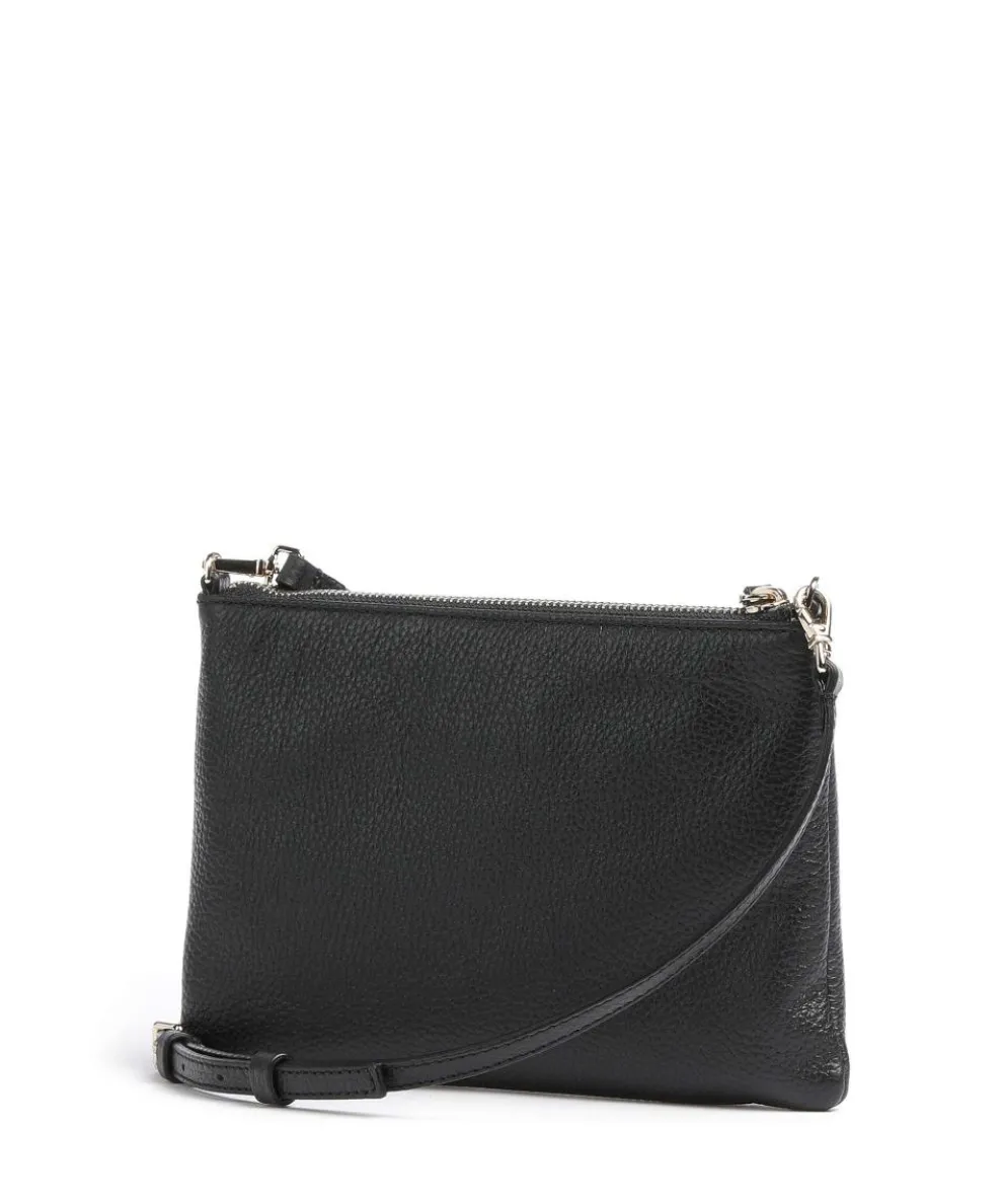 Best Umhängetasche genarbtes Leder schwarz