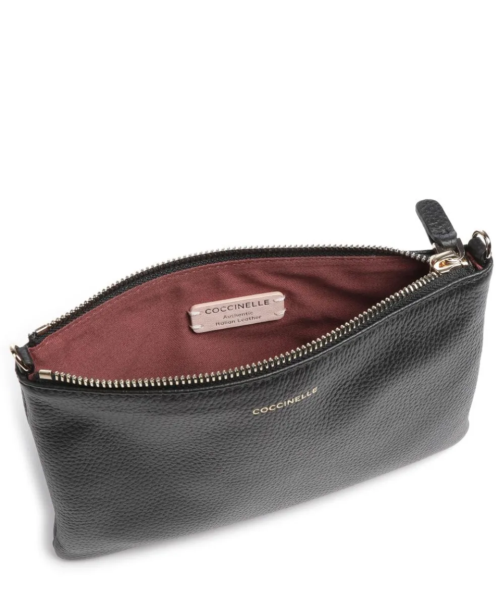 Best Umhängetasche genarbtes Leder schwarz